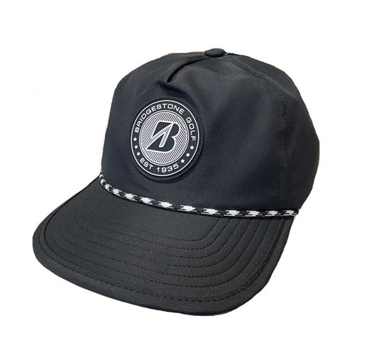 NEW Bridgestone Crusher Black Adjustable Snapback Golf Hat/Cap
