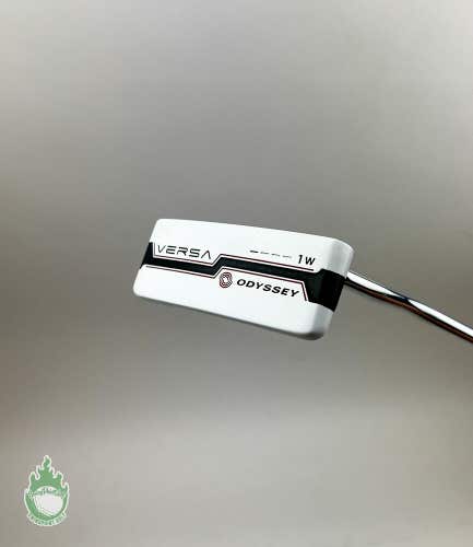 Used Right Handed Tour Issue Odyssey Versa #1W White 35" Putter Steel Golf Club