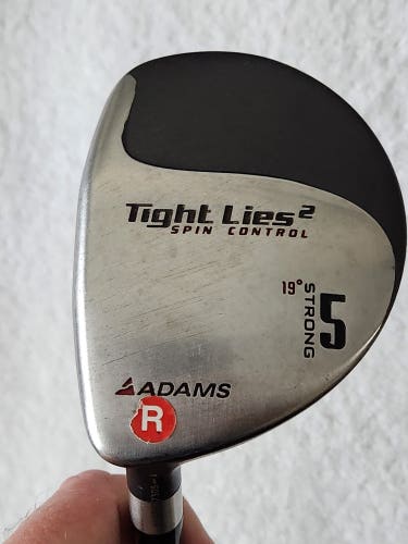 Men's Adams Tight Lies 2 Spin Control Strong 5 Wood 19* LH; Graphite Shaft
