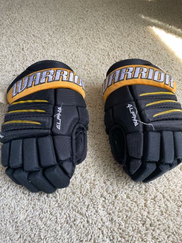 Used  Warrior 12"  Alpha QX3 Gloves