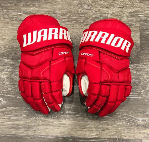 Detroit Red Wings Warrior QRE NHL Pro Stock Hockey Player Gloves 14"