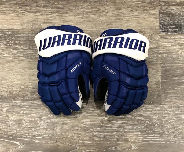 Toronto Maple Leafs Warrior QRE NHL Pro Stock Hockey Player Gloves 14"