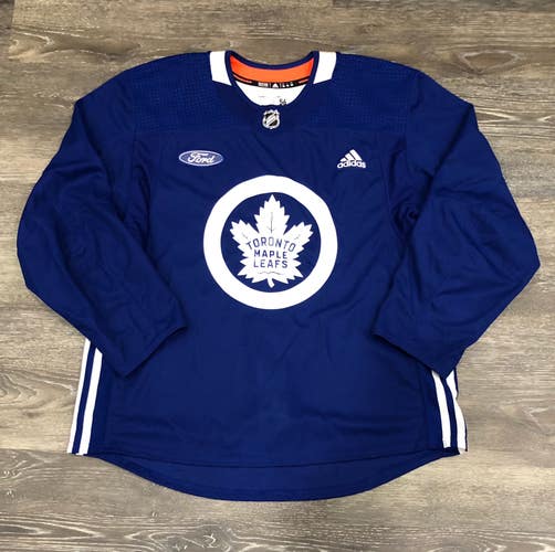 Toronto Maple Leafs Adidas MIC Pro Stock Hockey Practice Jersey Royal Size 56