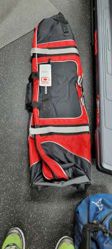 Used Ogio Straight Jacket W Wheels Bl Rd Soft Case Wheeled Golf Travel Bags