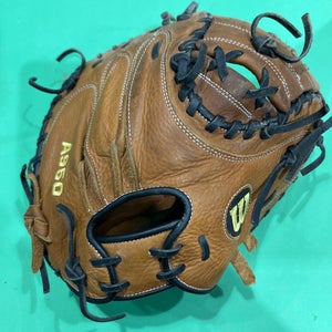 Used Wilson A950 Right Hand Throw Catcher's Baseball Glove 34"