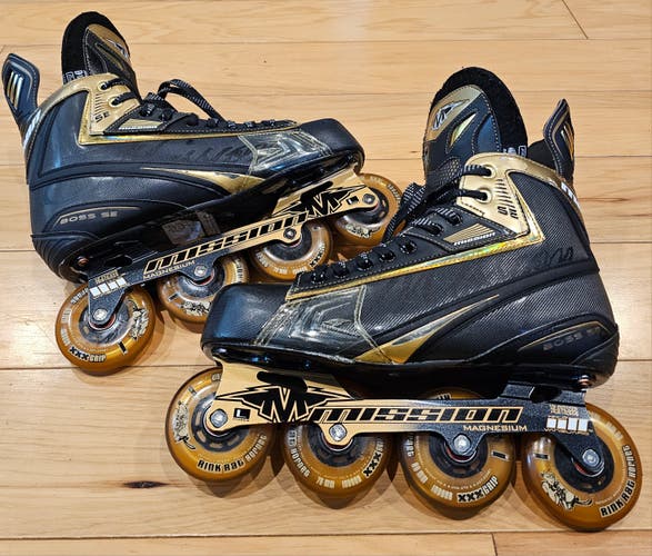 Mission Boss SE Size 10D Inline Roller Hockey Skates