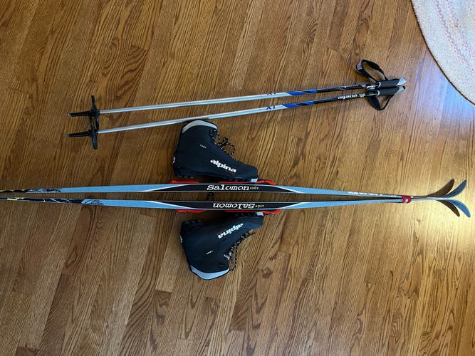 Cross Country Skis, boots and poles