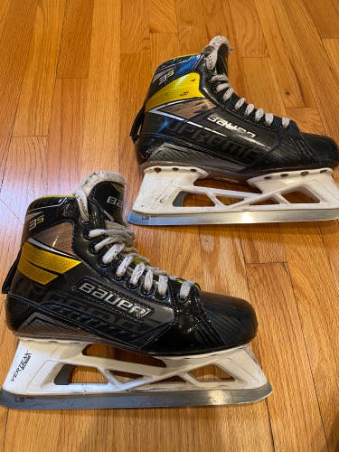 Used Senior Bauer Supreme 3S Hockey Goalie Skates Regular Width 7