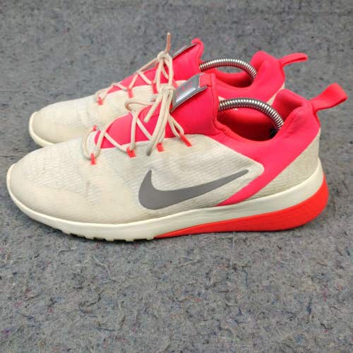 Nike Ck Racer Womens 8 Running Shoes Athletic Trainers White Coral 916792-100