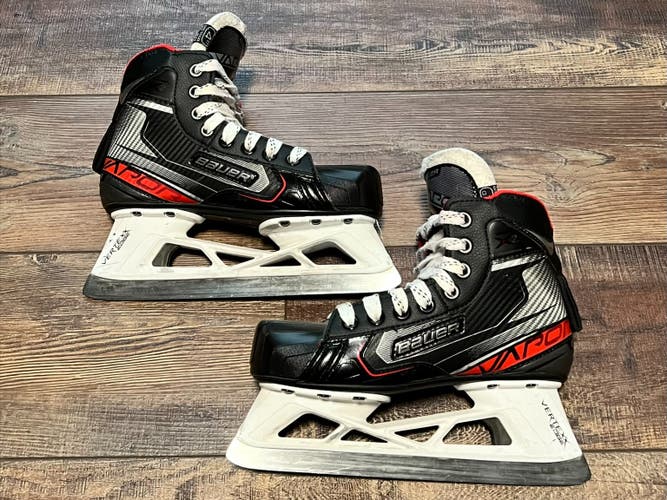 Used Intermediate Bauer Vapor X2.7 Hockey Goalie Skates Size 4