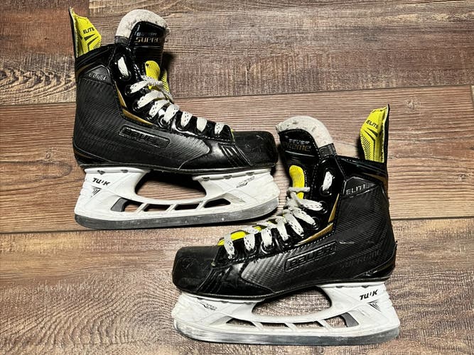 Used Intermediate Bauer Supreme Elite Hockey Skates Regular Width Size 4.5