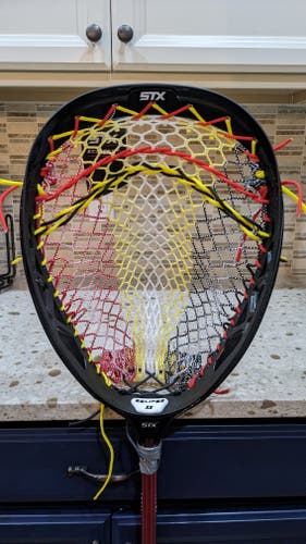 New Goalie STX Strung Eclipse 2 Head - Maryland colorway custom stringing