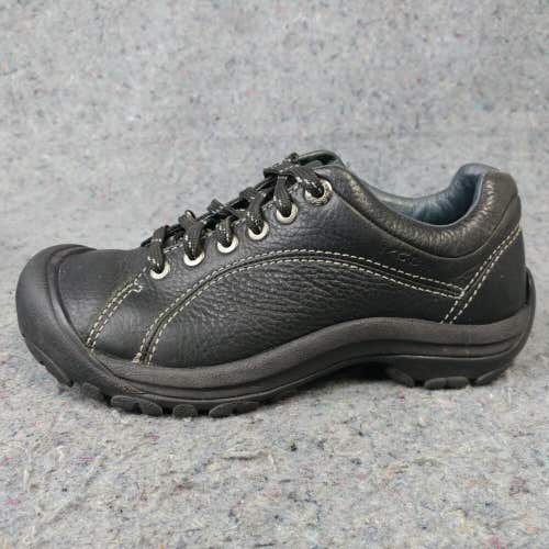 Keen Briggs Womens 6 Shoes Hiking Oxford Sneaker Black Leather Lace Up Low Top