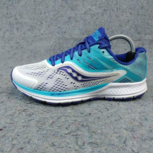 Saucony Ride 10 Womens 6 Running Shoes Athletic Sneakers Gray Blue S10373-3