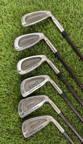 Used Women's Mitsubishi Rayon Stealth Right Handed Iron Set (5i-9i, PW)