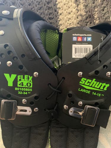 New Large Youth Schutt Y Flex 4.0 Youth Shoulder Pads