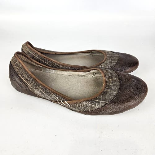 Patagonia Maha Performance Leather Slip-On Casual Ballet Flat Shoes Brown Size 8