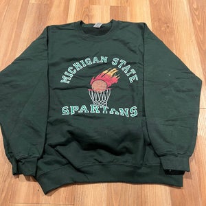 Green New Large Michigan State Basketball Sweatshirt