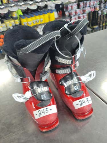 Used Salomon T3 Boots 245 Mp - M06.5 - W07.5 Boys' Downhill Ski Boots