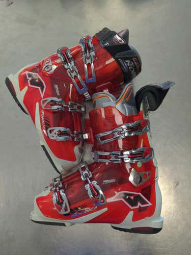 Used Nordica Red Ski Boots 245 Mp - M06.5 - W07.5 Downhill Ski Mens Boots