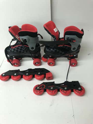Used Rollerderby 2 In 1 Inline Quad Adjustable Inline Skates - Roller And Quad