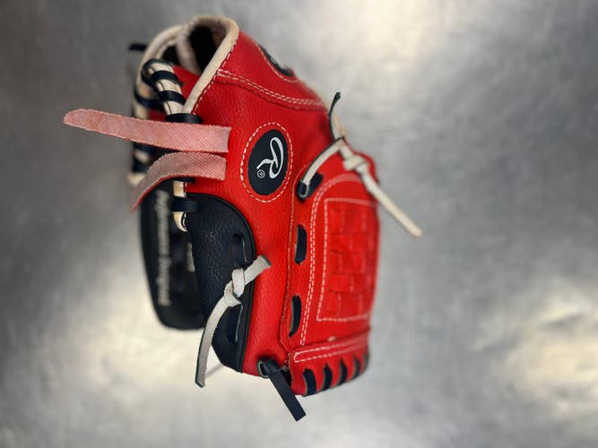 Rawlings Used Red Right Hand Throw 9" Baseball Glove