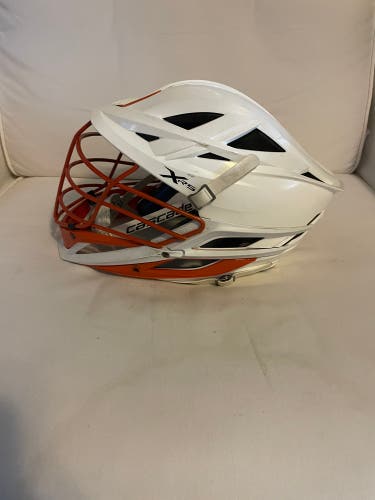 Cascade XRS Lacrosse Helmet - White with Orange (Retail: $350)