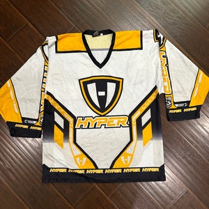 Hyper Roller Hockey Jersey White & Yellow #11
