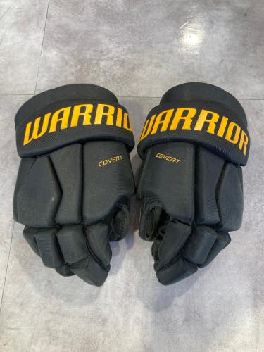 Black/Yellow Used Youth Warrior Covert Pro Gloves 9"