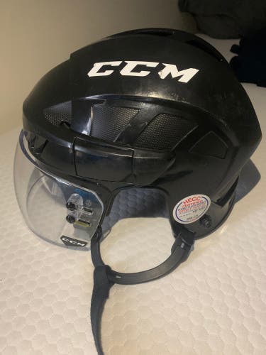 CCM helmet with CCM visor