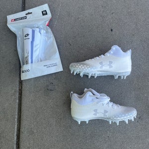 Used Size 4.0Y Under Armour Cleats + Shin guards