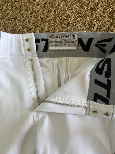 White Used Small Easton Game Pants