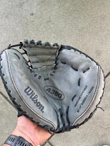 Used Wilson A360 Right Hand Throw Catcher's Glove 32.5"