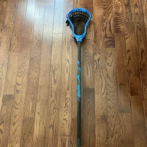 Nike Vapor LT Complete Lacrosse Stick Shaft Head 40.5" Blue Black Logo. Exc Cond