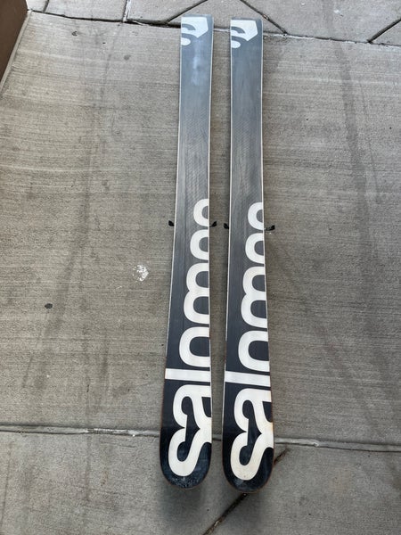 Used Men's Salomon Shogun 182 cm Powder Skis With Z10 Bindings