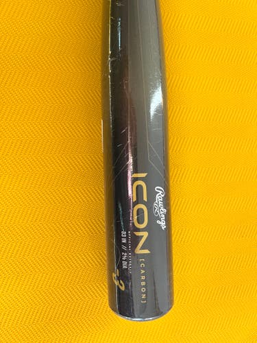 New 2023 Rawlings ICON BBCOR Certified Bat (-3) Composite 30 oz 33"