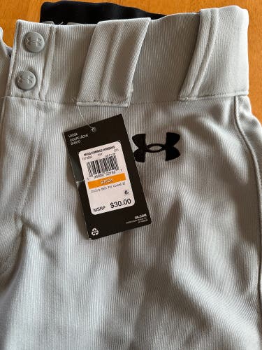 Men’s small Under Armour grey baseball pants new with tags