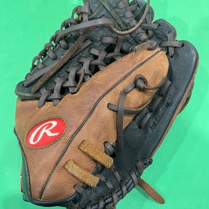 Brown Used Rawlings Premium Series Right Hand Throw Infield Baseball Glove 12"
