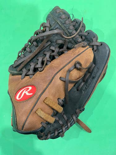 Brown Used Rawlings Premium Series Right Hand Throw Infield Baseball Glove 12"