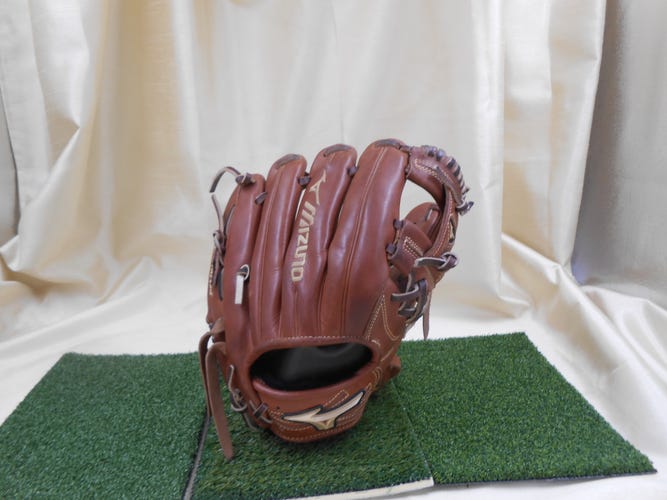 2022 Mizuno Infield Global Elite Baseball Glove 11.5" Brown Pre-Owned RHT
