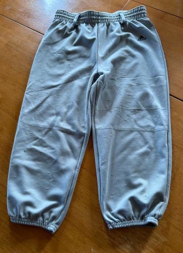 Adidas youth large grey baseball pants
