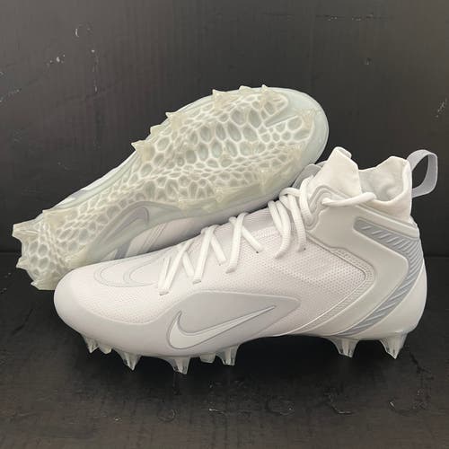 (Size 13) Nike Alpha Huarache 8 Elite 'White Pure Platinum' Lacrosse Cleats