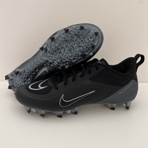 (Size 8.5) Nike Alpha Huarache 8 Pro 'Black Metallic Silver' Lacrosse Cleats