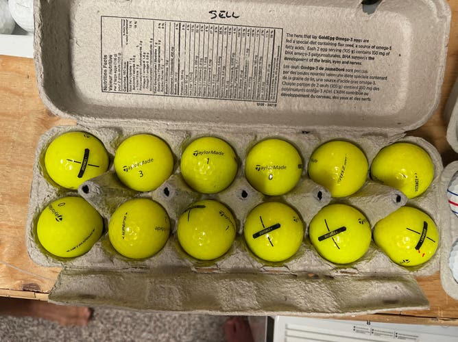 Used TaylorMade 12 Pack (1 Dozen) Distance + Balls