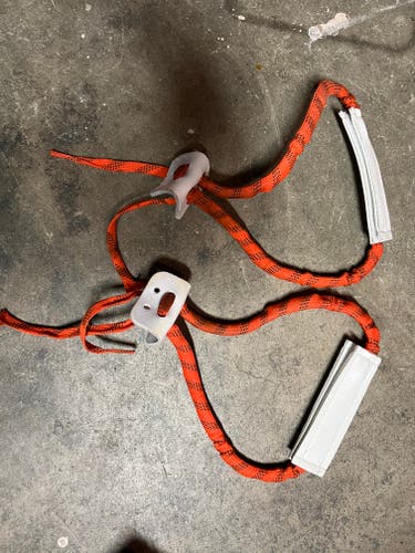Used Senior Prolaces Armor elastic toe ties.