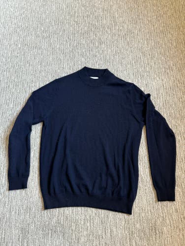 NO NATIONALITY 'Nn07' Navy Wool Sweater: Men's Medium