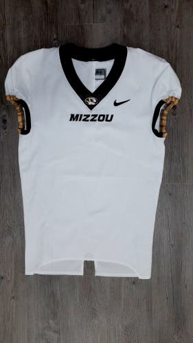 White Missouri Tigers pro cut football jersey