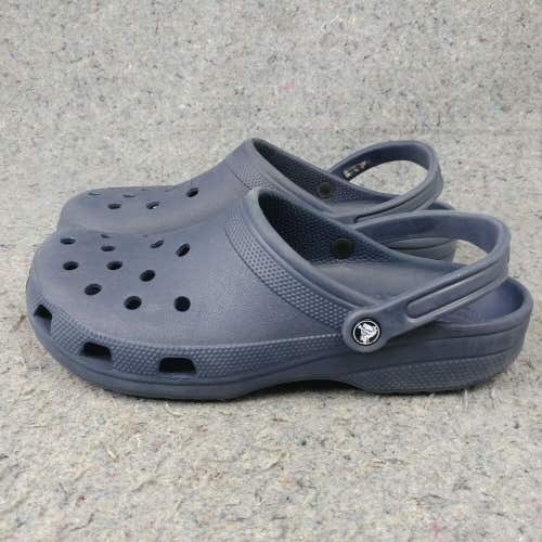 Crocs Classic Clogs Mens 13 Shoes Navy Blue Slip On Casual Gardening Sandals