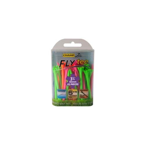 Champ Fly Tee (3 1/4", Neon Mix, 25 pack) Performance Golf Tee NEW