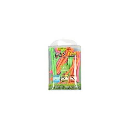 Champ Fly Tee (2 3/4", Neon Mix, 30 pack) Performance Golf Tee NEW